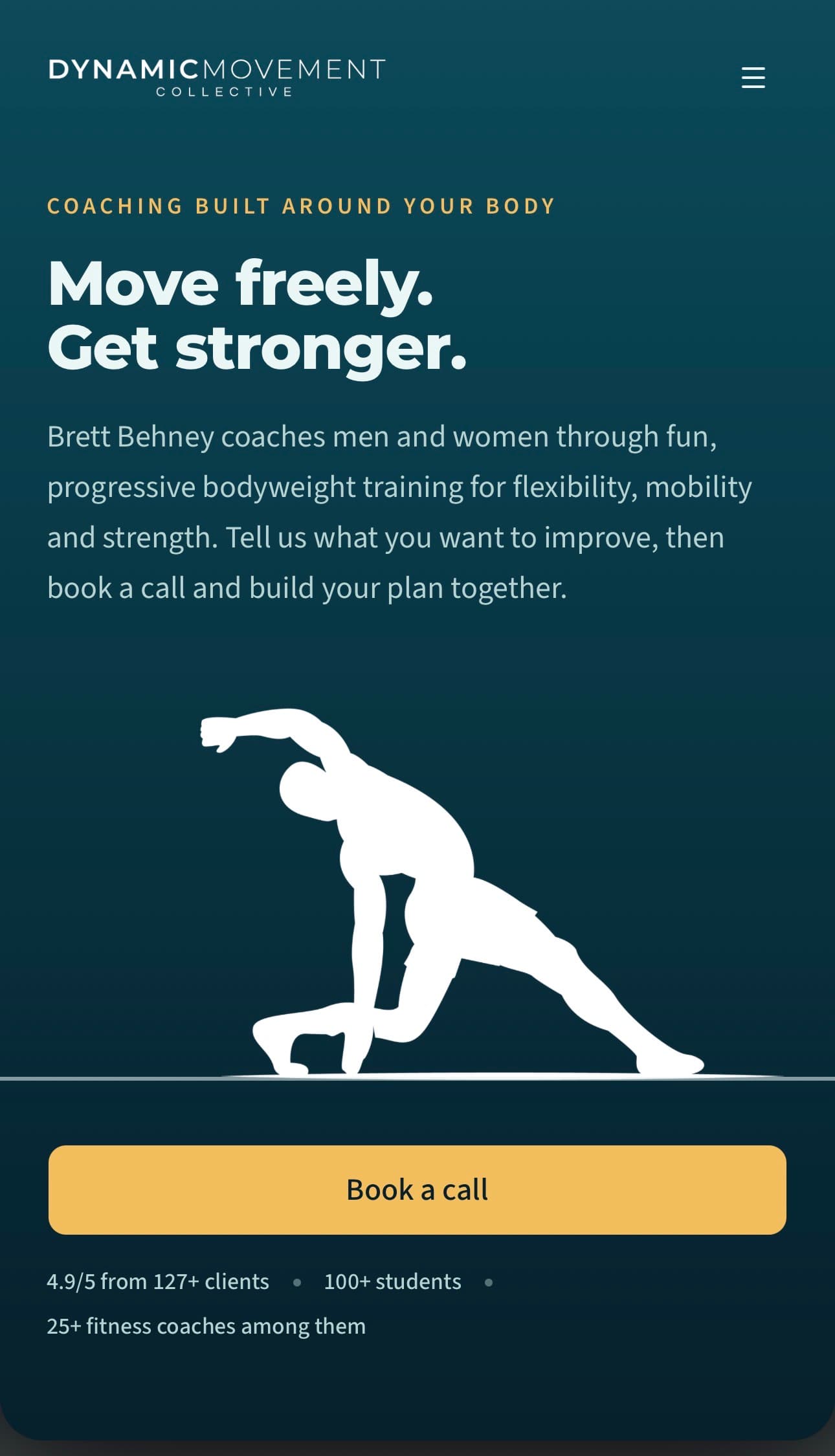 Dynamic Movement Collective mobile website